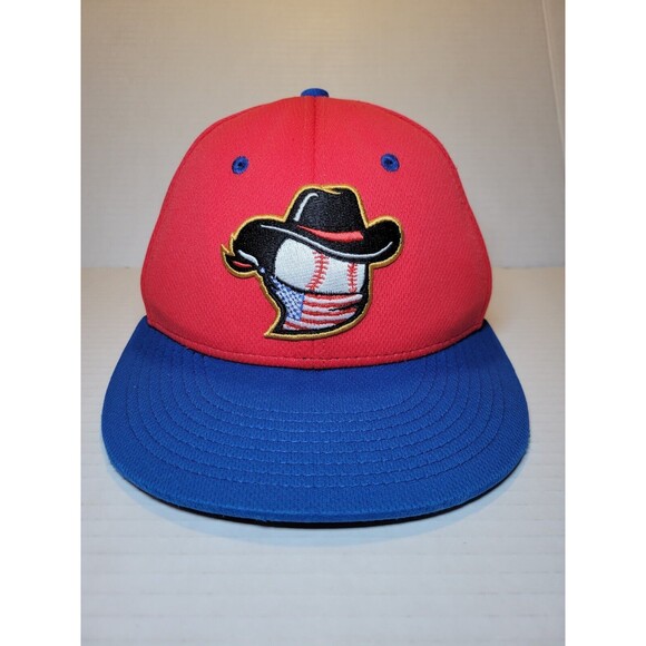 Quad City River Bandits Cowboy‎ Ball Logo Hat Cap Fitted 6 3/4 OC Sports - Picture 1 of 7